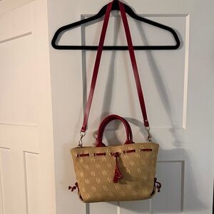Dooney & Bourke Red and Tan Shoulder Bag